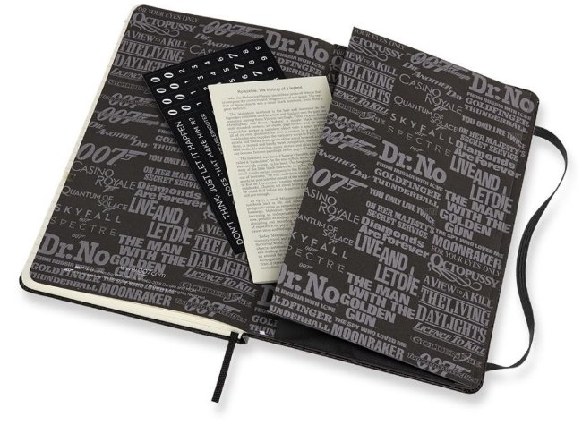 Блокнот Moleskine Limited Edition James Bond Large, carbon, линейка  Блокнот Moleskine Limited Edition James Bond Large, carbon, линейка