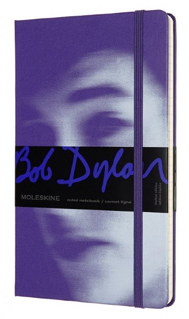 Блокнот Moleskine Limited Edition Bob Dylon Large, линейка, фиолетовый