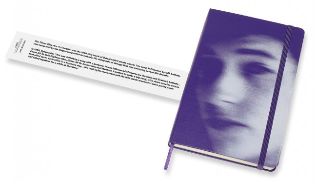 Блокнот Moleskine Limited Edition Bob Dylon Large, линейка, фиолетовый