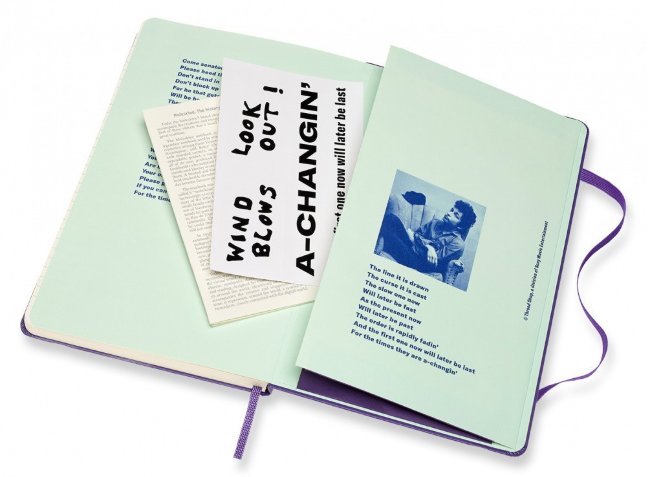 Блокнот Moleskine Limited Edition Bob Dylon Large, линейка, фиолетовый