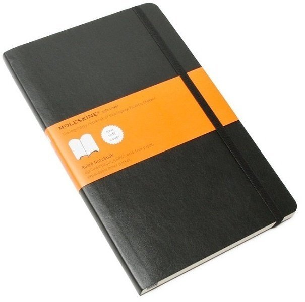 Блокнот Moleskine CLASSIC SOFT, линейка, черный