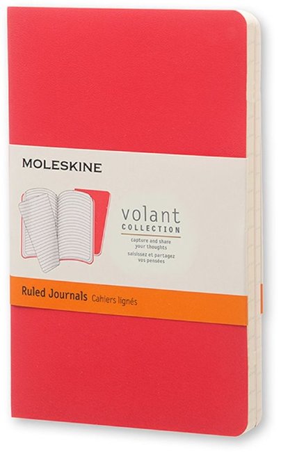 Блокнот Moleskine VOLANT POCKET, линейка, бордовый, красный (2шт) Блокнот Moleskine VOLANT POCKET, линейка, бордовый, красный (2шт)