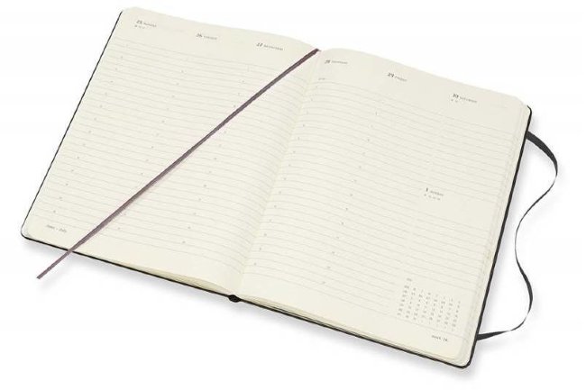 Еженедельник Moleskine PRO VERTICAL, 190х250мм, черный