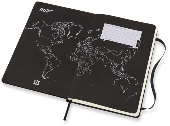 Блокнот Moleskine Limited Edition James Bond Large, titles, линейка Блокнот Moleskine Limited Edition James Bond Large, titles, линейка