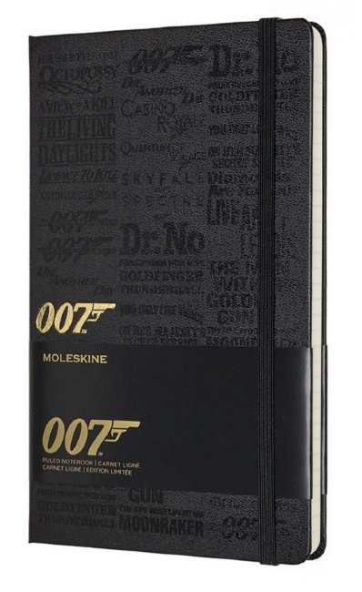 Блокнот Moleskine Limited Edition James Bond Large, titles, линейка Блокнот Moleskine Limited Edition James Bond Large, titles, линейка