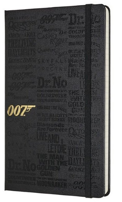 Блокнот Moleskine Limited Edition James Bond Large, titles, линейка Блокнот Moleskine Limited Edition James Bond Large, titles, линейка