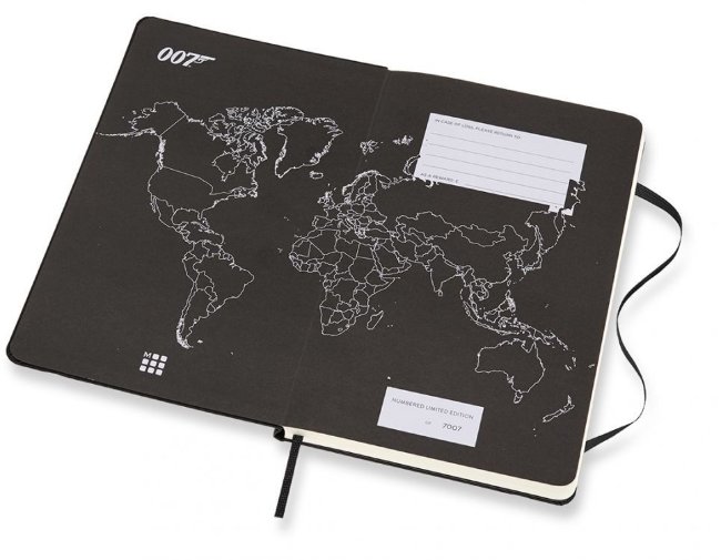 Блокнот Moleskine Limited Edition James Bond Large Сollectors, линейка, подарочная коробка Блокнот Moleskine Limited Edition James Bond Large Сollectors, линейка, подарочная коробка