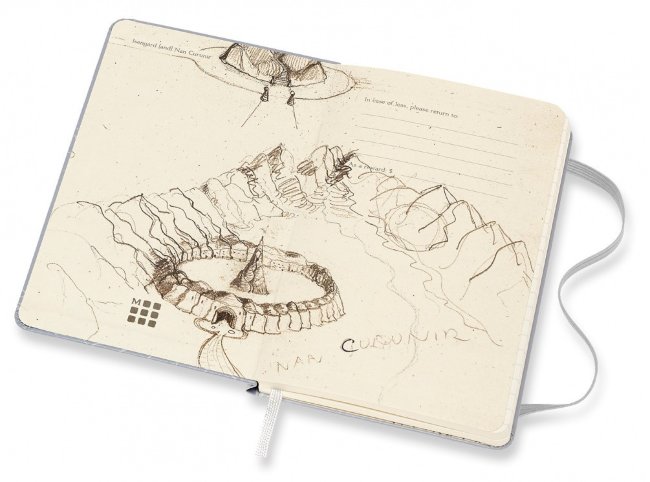 Блокнот Moleskine Limited Edition Lord of the Rings Pocket, линейка, серый Isengard