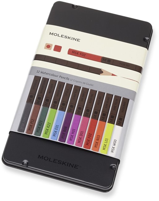 Карандаши цветные акварельные Moleskine WATERCOLOUR 12цв. мет.кор.
