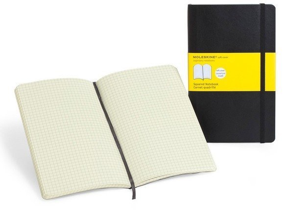Блокнот Moleskine CLASSIC SOFT, клетка, черный