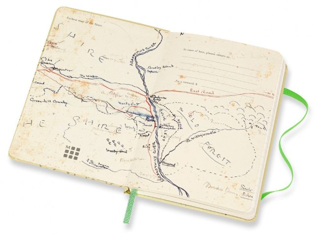 Блокнот Moleskine Limited Edition Lord of the Rings Pocket, линейка, фисташковый Shire