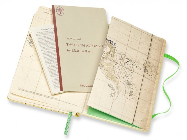 Блокнот Moleskine Limited Edition Lord of the Rings Pocket, линейка, фисташковый Shire