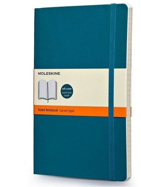 Блокнот Moleskine CLASSIC SOFT, линейка, бирюзовый