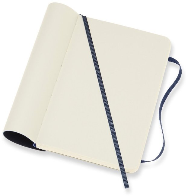 Блокнот Moleskine CLASSIC SOFT, нелинованный, синий сапфир