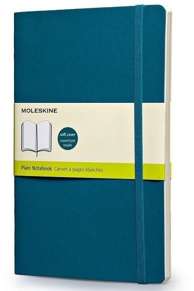 Блокнот Moleskine CLASSIC SOFT, нелинованный, бирюзовый