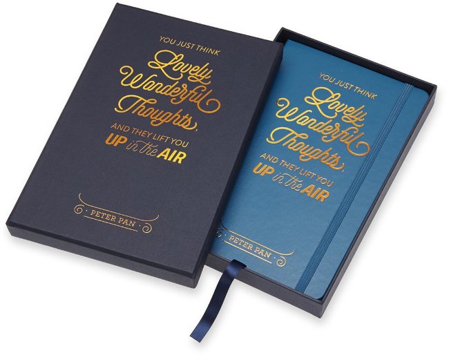 Блокнот Moleskine PETER PAN LARGE Limited Edition, линейка, коллекционный, синий