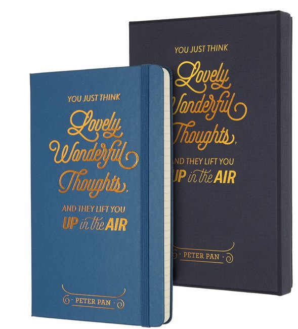 Блокнот Moleskine PETER PAN LARGE Limited Edition, линейка, коллекционный, синий