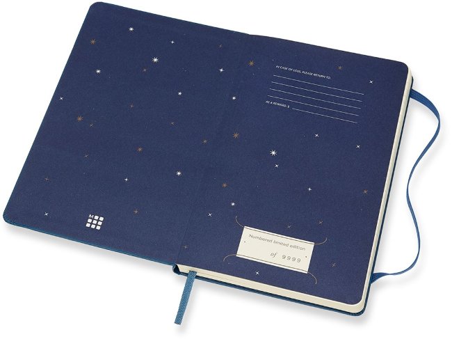 Блокнот Moleskine PETER PAN LARGE Limited Edition, линейка, коллекционный, синий