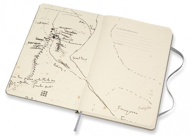 Блокнот Moleskine Limited Edition Lord of the Rings Large, линейка, серый Moria Блокнот Moleskine Limited Edition Lord of the Rings Large, линейка, серый Moria