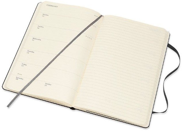 Еженедельник Moleskine ACADEMIC WKNT LGS, датированный на 18 месяцев, черный