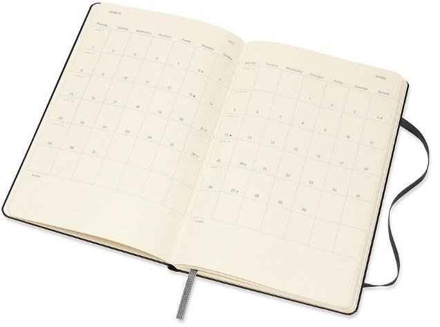 Еженедельник Moleskine ACADEMIC WKNT LGS, датированный на 18 месяцев, черный