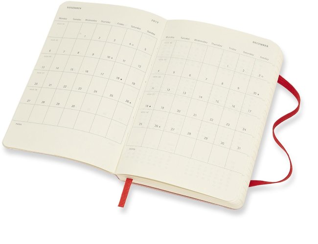 Еженедельник Moleskine ACADEMIC WKNT PKS, датированный на 18 месяцев, красный