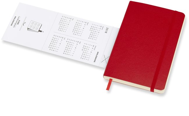 Еженедельник Moleskine ACADEMIC WKNT PKS, датированный на 18 месяцев, красный