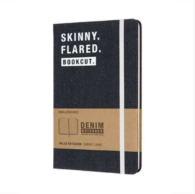 Блокнот Moleskine Limited Edition DENIM Large, линейка, Skinny