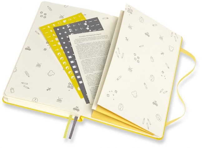 Блокнот Moleskine PASSION Baby Large, желтый, подарочная коробка