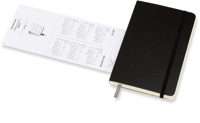 Еженедельник Moleskine ACADEMIC WKNT PKS, датированный на 18 месяцев, черный
