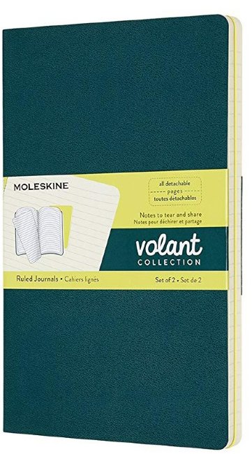 Блокнот Moleskine VOLANT Large, линейка, зеленый, желтый цитрон (2шт) Блокнот Moleskine VOLANT Large, линейка, зеленый, желтый цитрон (2шт)