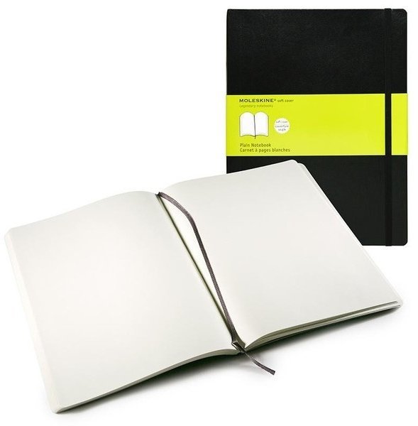 Блокнот Moleskine CLASSIC SOFT, нелинованный, черный Блокнот Moleskine CLASSIC SOFT, нелинованный, черный