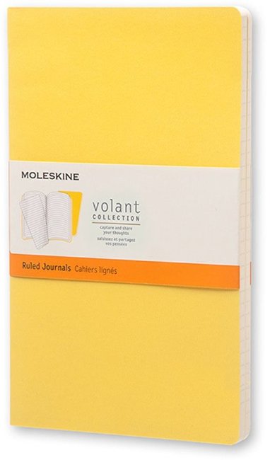 Блокнот Moleskine VOLANT LARGE, линейка, желтый, темно-желтый (2шт) Блокнот Moleskine VOLANT LARGE, линейка, желтый, темно-желтый (2шт)