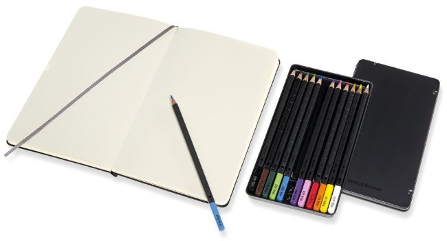 Набор Moleskine Art Collection Sketching Large, нелинованный, черный Набор Moleskine Art Collection Sketching Large, нелинованный, черный