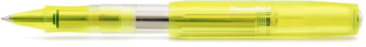Ручка гелевая (роллер) Ice Sport 0.7мм жёлтый прозрачный корпус