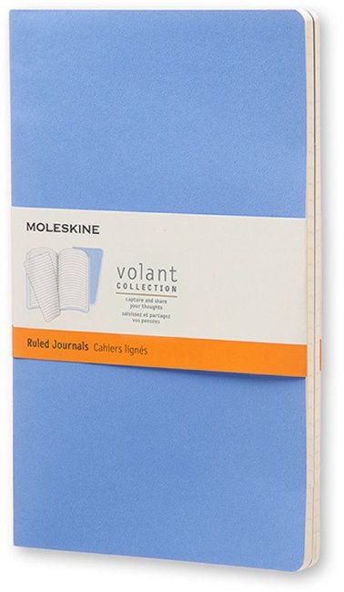Блокнот Moleskine VOLANT LARGE, линейка, синий, темно-синий (2шт) Блокнот Moleskine VOLANT LARGE, линейка, синий, темно-синий (2шт)