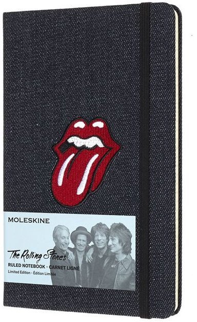 Блокнот Moleskine Limited Edition ROLLING STONES Large, линейка, Denim