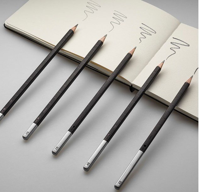 Набор карандашей чернографитовых Moleskine DRAWING SET (5 кар.H/HB/2B/4B/6B) коробка металлическая