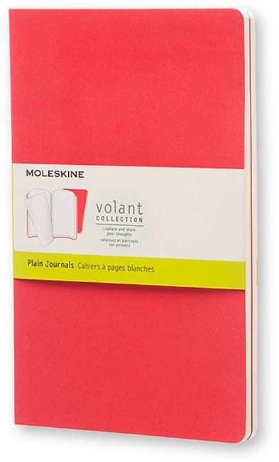 Блокнот Moleskine VOLANT LARGE, нелинованный, бордовый, красный (2шт) Блокнот Moleskine VOLANT LARGE, нелинованный, бордовый, красный (2шт)