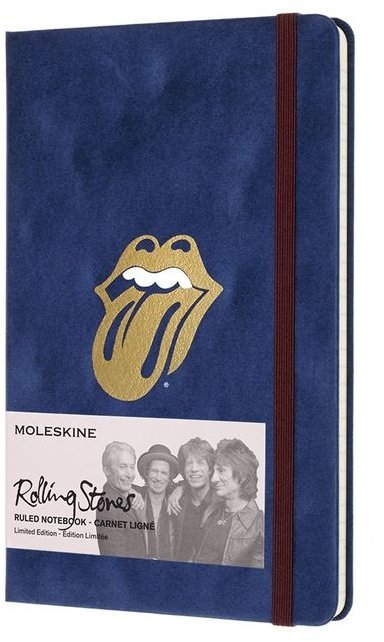 Блокнот Moleskine Limited Edition ROLLING STONES Large, линейка, велюр