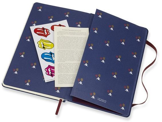 Блокнот Moleskine Limited Edition ROLLING STONES Large, линейка, велюр