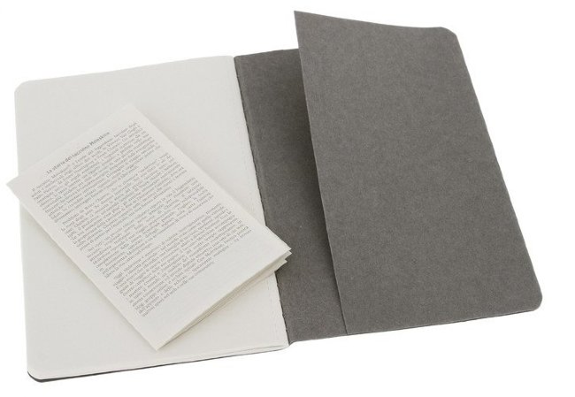 Блокнот Moleskine CAHIER JOURNAL POCKET, нелинованный, черный (3шт)