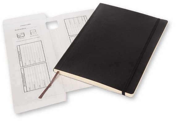 Блокнот Moleskine Professional Soft XL, линейка, черный
