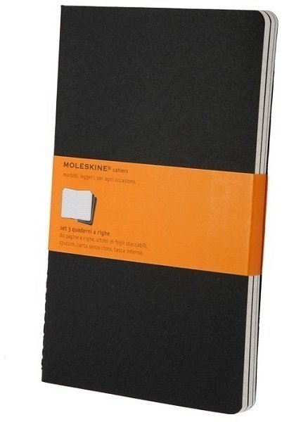Блокнот Moleskine CAHIER JOURNAL LARGE, линейка, черный (3шт) Блокнот Moleskine CAHIER JOURNAL LARGE, линейка, черный (3шт)