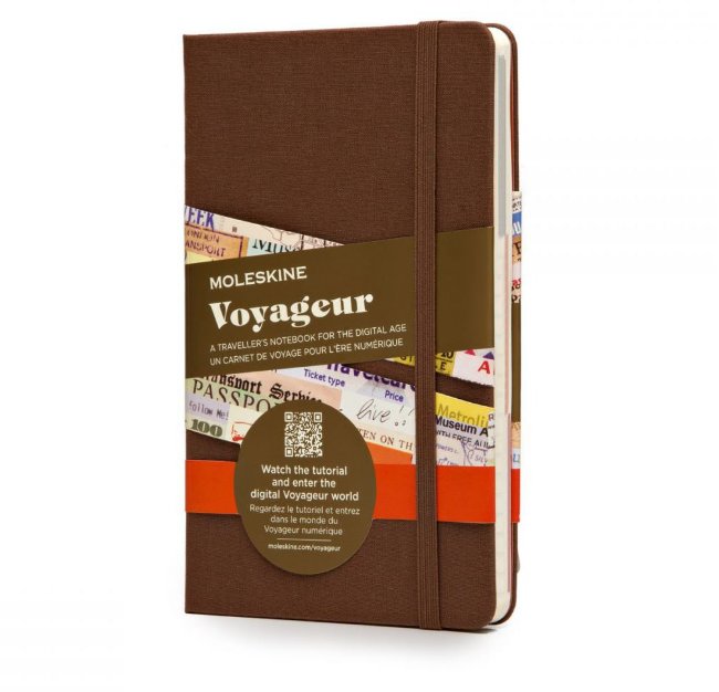 Блокнот Moleskine VOYAGEUR, коричневый