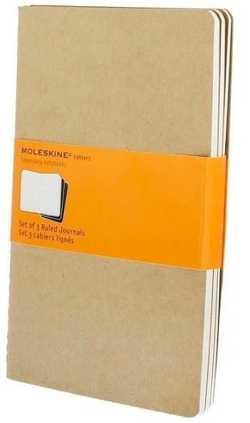 Блокнот Moleskine CAHIER JOURNAL LARGE, линейка, бежевый (3шт)