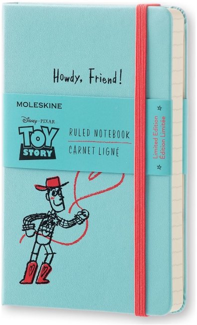 Блокнот Moleskine TOY STORY POCKET Limited Edition, линейка, голубой
