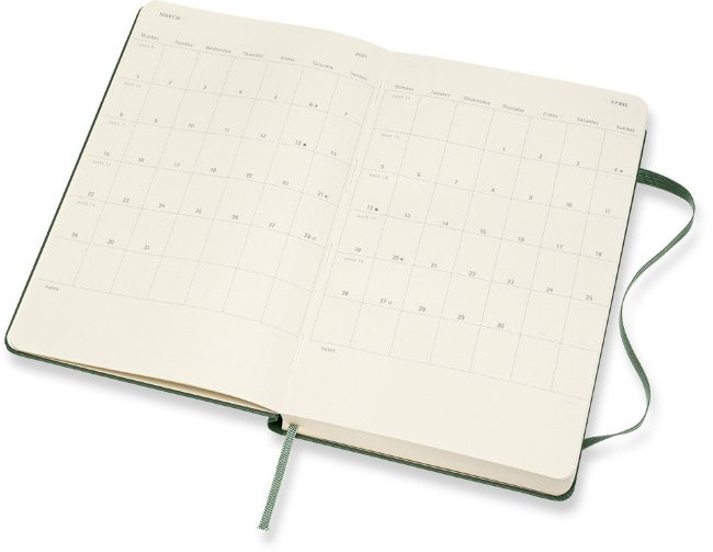 Ежедневник Moleskine CLASSIC Large 130х210мм 400стр. зеленый