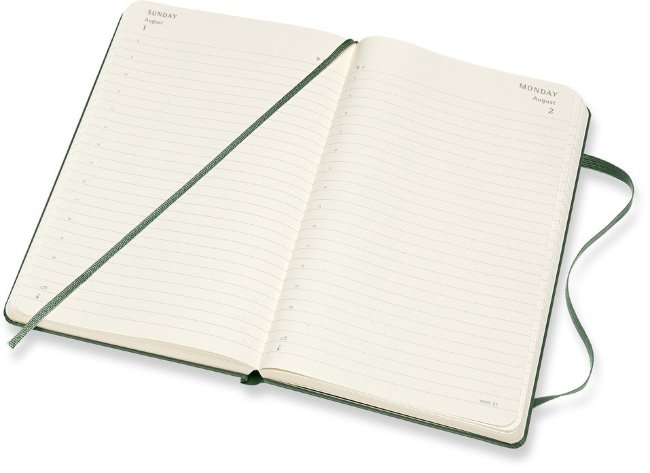 Ежедневник Moleskine CLASSIC Large 130х210мм 400стр. зеленый