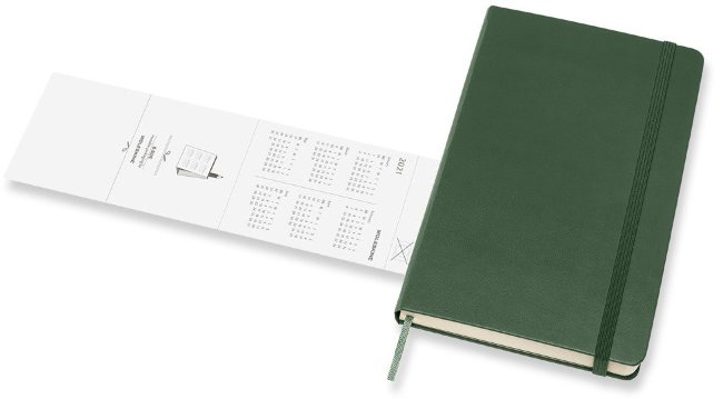 Ежедневник Moleskine CLASSIC Large 130х210мм 400стр. зеленый